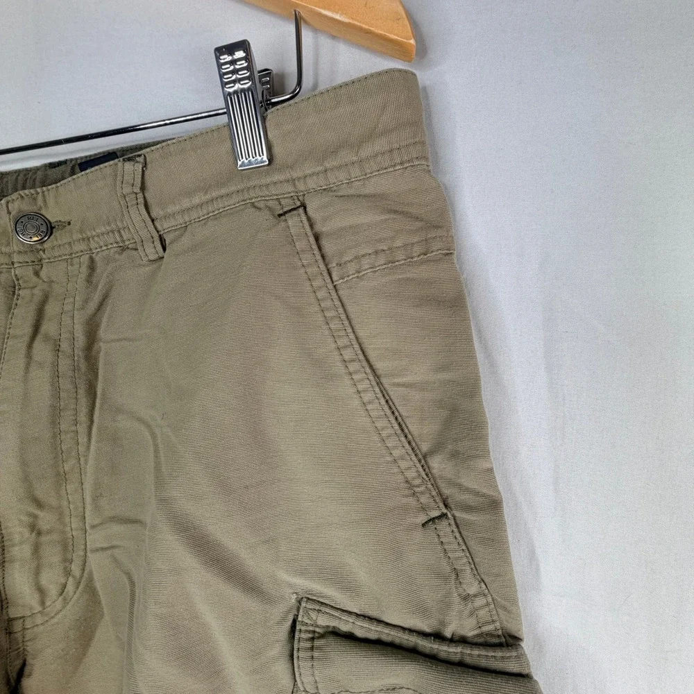 REI Mens Cargo Shorts Khaki Tan Cotton Nylon Hiking Outdoor Size 34